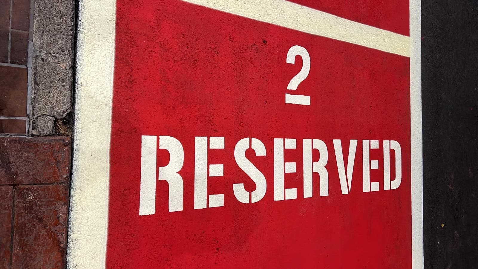 Reserved Parking with Number