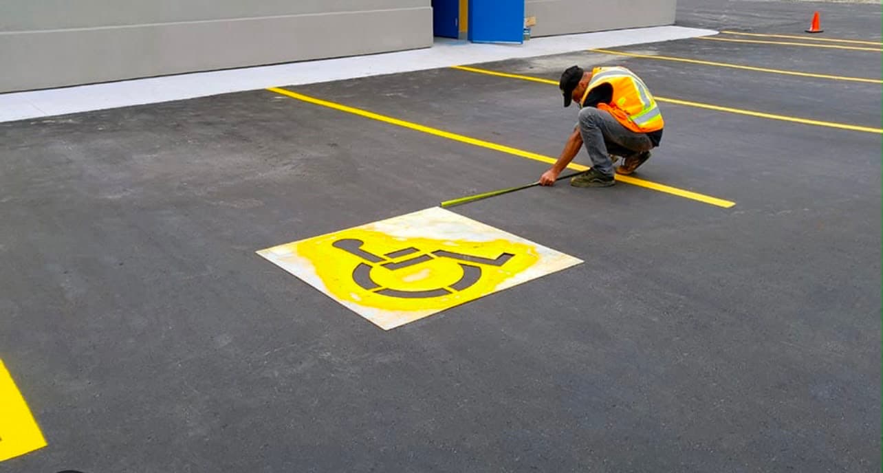 Accessible Parking Yellow color